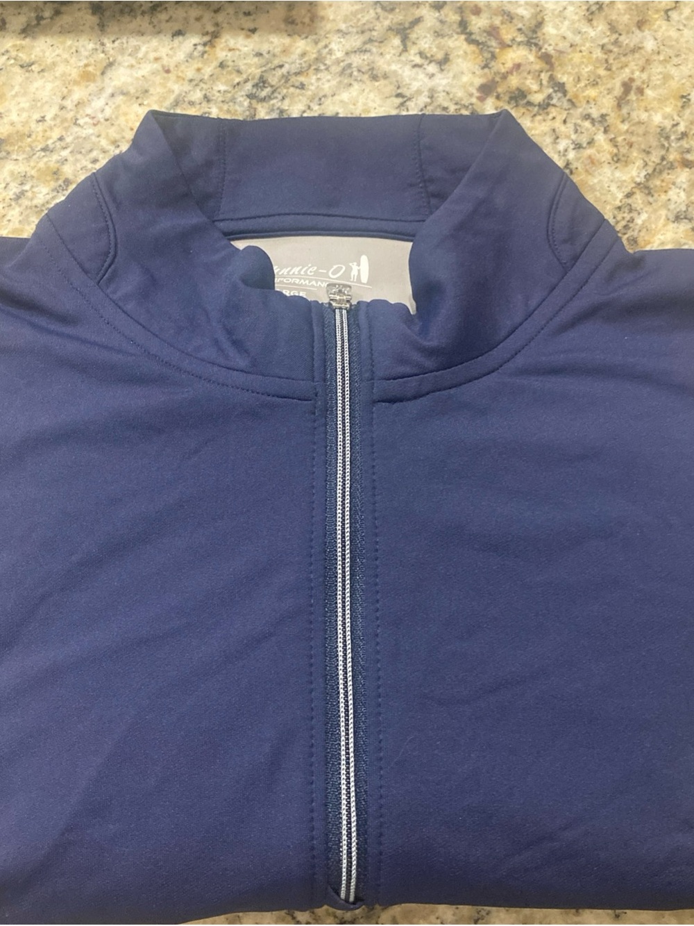 johnnie-O Navy Zip-Neck Lightweight Jacket